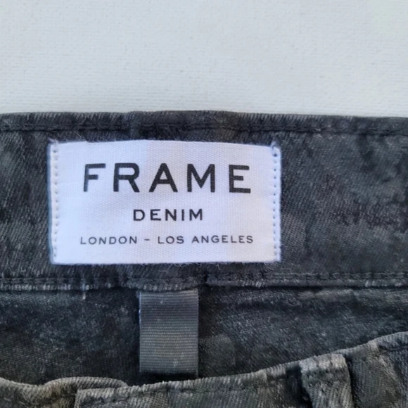 FRAME DENIM Le Skinny De Jeanne Tonal Python Snake Print Jeans - Picture 10 of 14